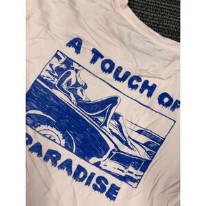 Quiksilver Men's Pink Graphic T-Shirt A Touch of Paradise Size L Casual‎ Tee